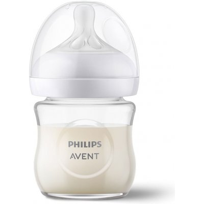 Avent Philips láhev Natural Response skleněná transparentní 120 ml – Zboží Mobilmania