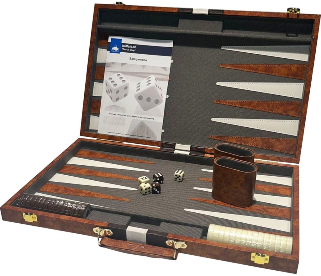 Buffalo Backgammon Piping Brown 46x56 cm