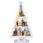 Solight LED dřevěný vánoční stromek s dekoracemi 13x LED bílá 53cm 2x AA – Zboží Mobilmania
