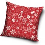 TipTrade Vánoční povlak na polštářek Bílé vločky 40x40 – Zboží Mobilmania