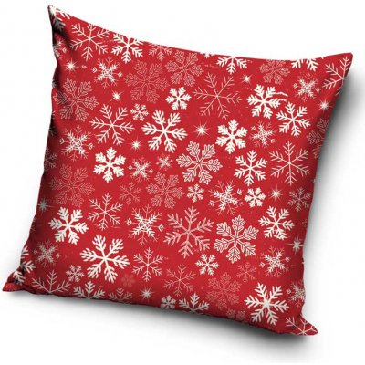 TipTrade Vánoční povlak na polštářek Bílé vločky 40x40 – Zboží Mobilmania