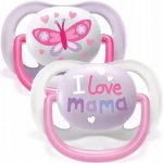 Avent šidítko bez BPA Ultra air noční 2 ks ve sterilizačním pouzdře růžová – Zbozi.Blesk.cz