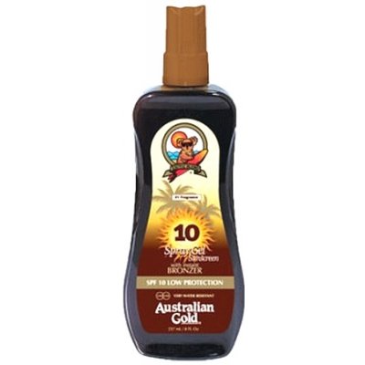Australian Gold Sunscreen spray Gel Bronzer SPF10 237 ml – Zboží Mobilmania