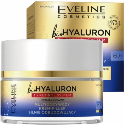 Eveline Cosmetics bio Hyaluron 3X Retinol 60+ den/noc 50 ml – Zboží Mobilmania