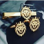 Knoflickarna.CZ manžetové knoflíčky s kravatovou sponou lev gold – Zbozi.Blesk.cz