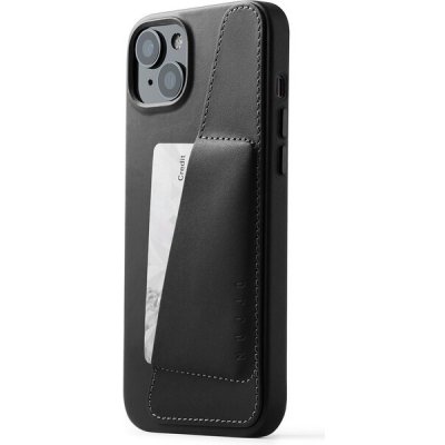 Mujjo Full Leather Wallet iPhone 15 Plus černé