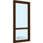 Kömmerling balkonové dveře 70 AD OS s příčkou levé tmavý dub/tmavý dub 80 x 220 cm jednostranná klika + madýlko + PVC rám – Hledejceny.cz