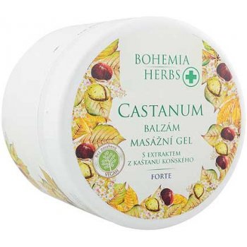 Bohemia Herbs Castanum Forte extra silný balzám masážní gel 600 ml