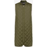 Geox dámská dlouhá prošívaná vesta khaki – Sleviste.cz