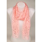 Šála s hedvábím vzor vz. 3 lososová – Zboží Dáma