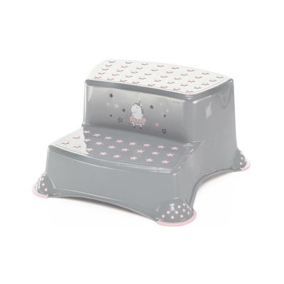 Dvojstupínek k WC/umyvadlu "Unicorn", Grey/Pink – Zboží Mobilmania