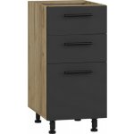 HALMAR Dolní skříňka VENTO D3S-40/82 dub kraft / antracit – Zboží Mobilmania