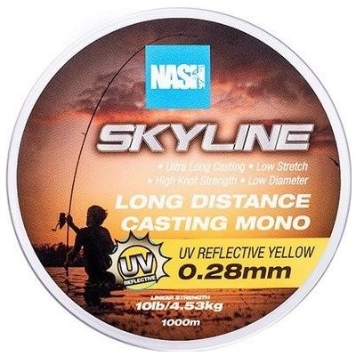 Kevin Nash Skyline Mono UV Yellow 1000m 0,28mm 4,5kg – Zboží Mobilmania