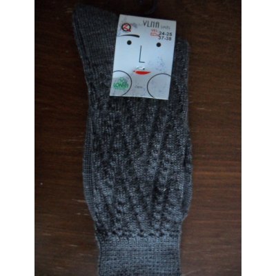 Lonka PANDY VZOR-dámské zimní ponožky tmavě šedé – Zboží Mobilmania