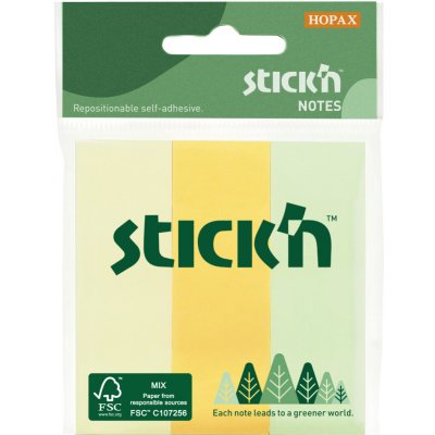 Stick'n 21886 Samolepicí záložky FSC 76x25 mm, 150 lístků, mix barev – Hledejceny.cz