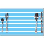 Sablio prostírání Modrobílé pruhy 40x30cm – Zboží Mobilmania