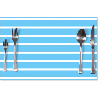 Sablio prostírání Modrobílé pruhy 40x30cm – Zboží Mobilmania