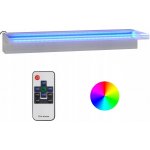 vidaXL Přelivový vodopád s RGB LED osvětlením nerez 60 cm – HobbyKompas.cz