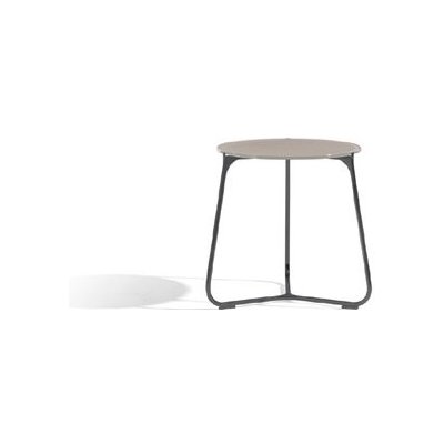 Manutti Mood kulatý 42x45 cm nerezový rám lakovaný, deska brushed teak – Hledejceny.cz