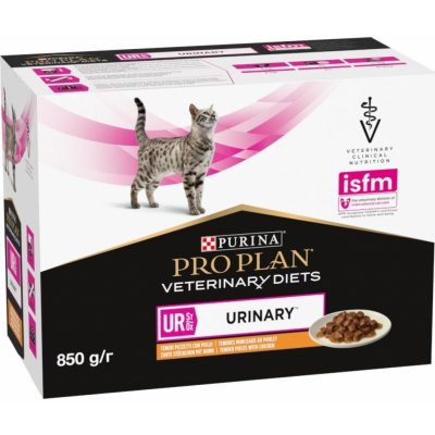 Pro Plan Veterinary Diets Feline UR ST/OX Urinary kuře 10 x 85 g – Hledejceny.cz