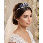 B-Top svatební tiára s modrými a čirými krystaly – Zbozi.Blesk.cz