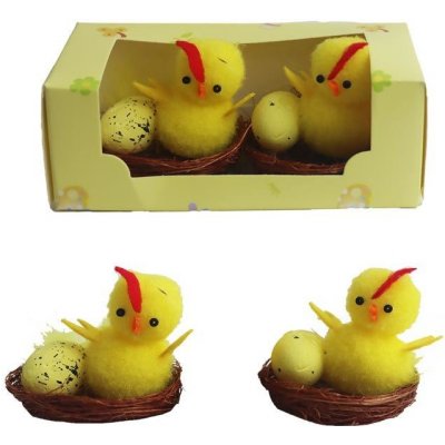 Velikonoční kuřátka s vajíčky, 2 ks X5756 – Zboží Mobilmania