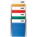 HELIT Držák na katalogy, stříbrný, nástěnný, A4, 4 oddíly, HELIT 18045 – Zboží Dáma