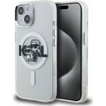 Karl Lagerfeld IML Glitter Karl and Choupette Sketch MagSafe Zadní Kryt pro iPhone 15 Transparent – Sleviste.cz