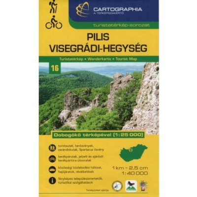 Cartographia Pilis, Visegrádi-Hegység/Vyšehradské vrchy 1:40 000 turistická mapa – Zboží Mobilmania