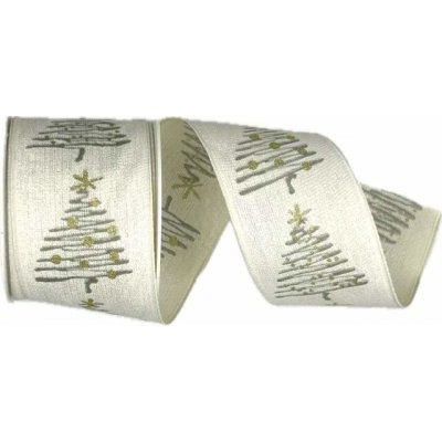 Stuha vánoční CHRISTMAS TREE WHITE 40mm x 2m (14,-Kč/m) – Zboží Dáma