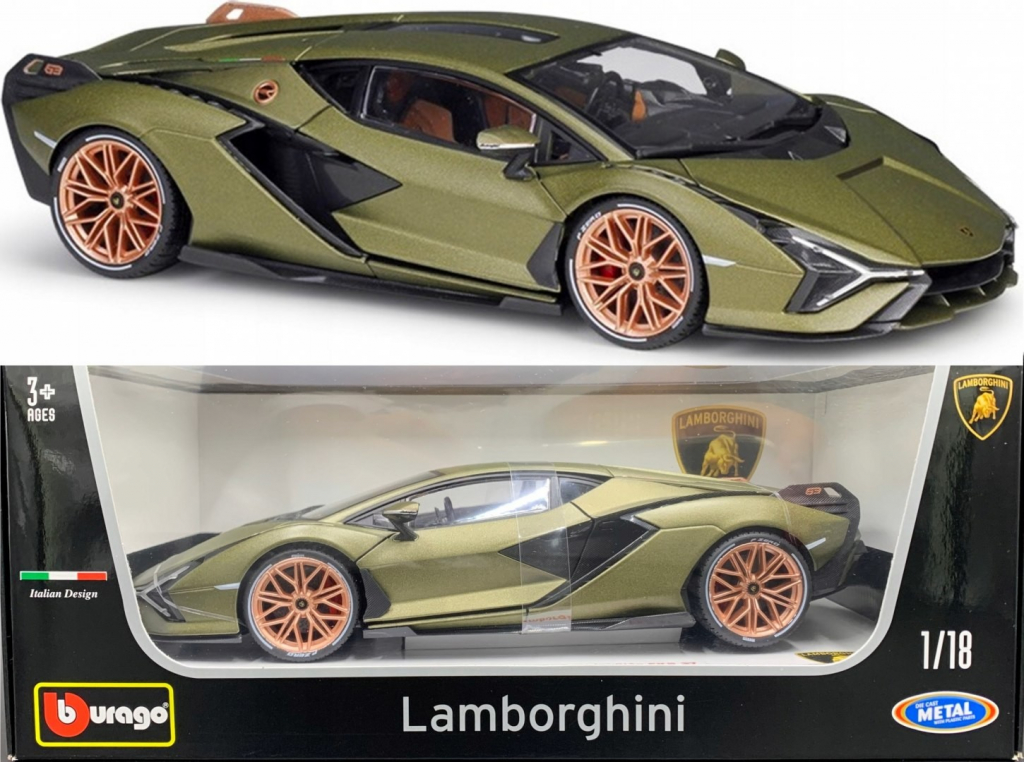 Bburago Lamborghibi Sián FKP 37 zlatá 1:18