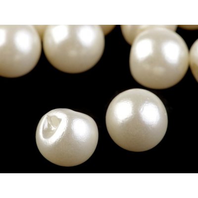 Perla k našití / knoflík Ø14 mm, malé, 2 perleť krémová