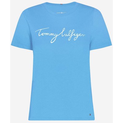Tommy Hilfiger dámské tričko Světle modré – Zboží Mobilmania