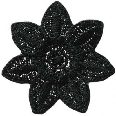 Nažehlovačka Krajkový květ černý 3,6 x 3,6 cm Monoquick – Zboží Dáma