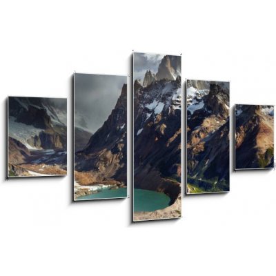 Obraz 5D pětidílný - 125 x 70 cm - Mount Fitz Roy, Patagonia, Argentina Mount Fitz Roy, Patagonie, Argentina