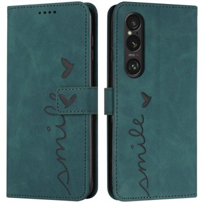 VSECHNONAMOBIL 79455 ART SMILE Peněženkový obal s řemínkem pro Sony Xperia 1 VI zelený – Hledejceny.cz