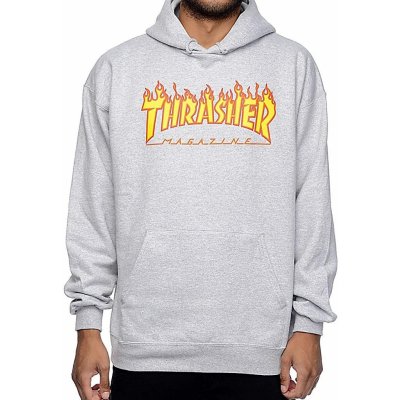 Thrasher Flame Hood grey – Zboží Mobilmania