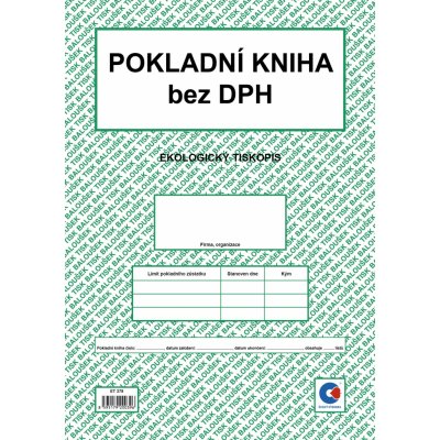 Baloušek Tisk ET378 Pokladní kniha bez DPH – Zbozi.Blesk.cz