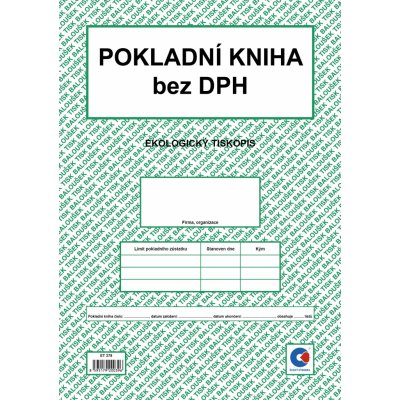 Baloušek Tisk ET378 Pokladní kniha bez DPH – Zboží Mobilmania