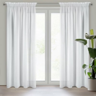 EUROFIRANY ZÁCLONA NA PÁSCE DALIA 140X270 CM BÍLÁ – Hledejceny.cz