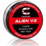 Coilology předmotané spirálky pro DL Alien V2 Ni80 NiChrome 0,36ohm 10ks – Zbozi.Blesk.cz