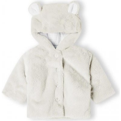 Minoti kabátek kojenecký chlupatý s podšívkou béžová – Zboží Mobilmania