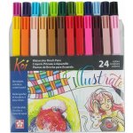 Sakura Koi Coloring Brush pen Štětcové pero Akvarel sada 24 ks – Sleviste.cz