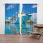 Sablio Závěs Luxusní výletní loď v tropickém ráji: 2ks 140x250cm – Hledejceny.cz