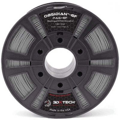 3DXTECH OBSIDIAN-GF PA6+GF metalická stříbrná 1,75 mm 1 kg – Zboží Živě