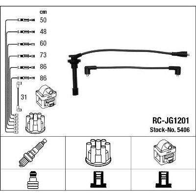 Sada kabelů pro zapalování NGK 5406 – Zboží Mobilmania