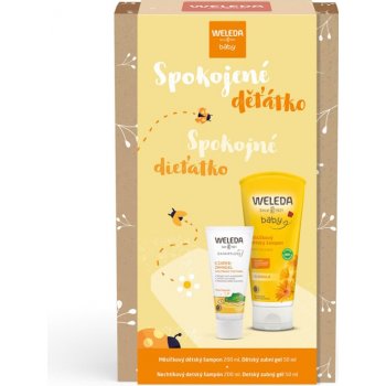 Weleda Měsíčkový dětský šampon 200 ml + dárek dětský zubní gel 200 ml dárková sada