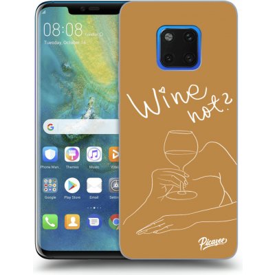 Pouzdro Picasee silikonové Huawei Mate 20 Pro - Wine not čiré – Zboží Mobilmania