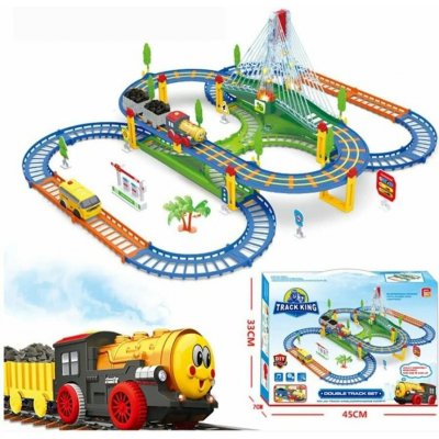 TopKing Elektrický vlak se závodní dráhou kompletní vláčkodráha – Zboží Dáma
