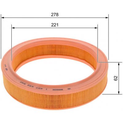 Vzduchový filtr BOSCH 1 457 433 540 – Hledejceny.cz